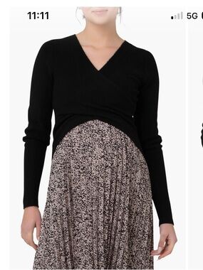 Ripe Maternity Willa Crop Sweater, XS